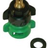 Boquilla anti-deriva, venturi, simple chorro excéntrico TDOC 80° 015 verde latón Agrotop