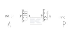 Brake and shut-off valve 2/2, M22 x 1.5 12L