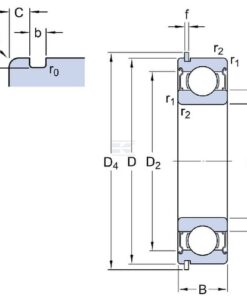 Rodamiento rígido de bolas 45 x 85 x 19 mm SKF