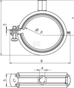 Abrazadera para tubo FRS 73-80 8/10 (10 uds.)