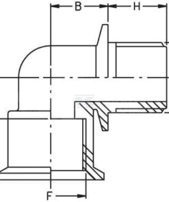 Codo 90° hembra/macho 1" 4 Codo 90° hembra/macho 1