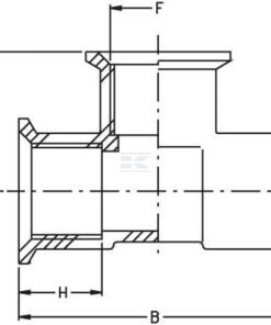 Racor en T 3 x 3/4" Hembra