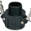 Camlock Tipo B 1.1/2" rosca macho, polipropileno