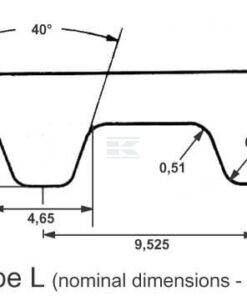 Correa dentada ZR 144 D - 1