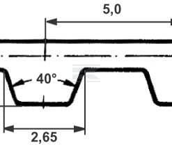 Correa dentada ZRM 71D - 10 mm 9 Correa distribución T5 x 10mm