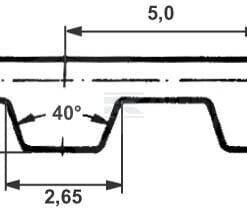 Correa dentada ZRM 51D - 6 mm