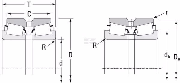 Rodamiento de rodillos cónicos 49x84x24x48mm, Timken 2 Tapered roller bearing 49x84x24x48mm Timken
