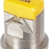 Tobera anti-deriva, venturi, doble chorro plano TJ 110° 02 amarillo acero inoxidable TeeJet