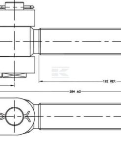 Horquilla articulada tercer punto rosca a izd. M30x3,0 - 25,4 mm
