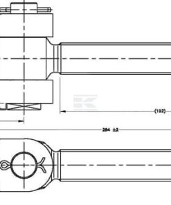 Horquilla articulada tercer punto rosca a izd. M30x3,5 - 19,0 mm