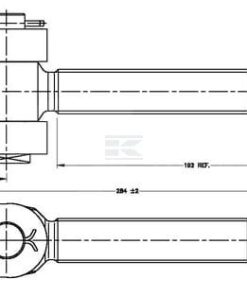 Husillo rosca a dchas. M30x3,5 - 22,0 mm