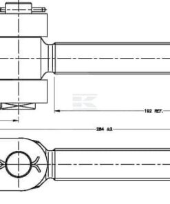 Horquilla articulada tercer punto rosca a izd. M30x3,5 - 25,4 mm