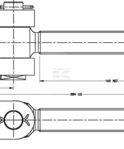 Husillo rosca a dchas. M30x3,5 - 25,4 mm
