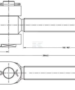Horquilla articulada tercer punto rosca a dch. M30x3,5 - 28,0 mm