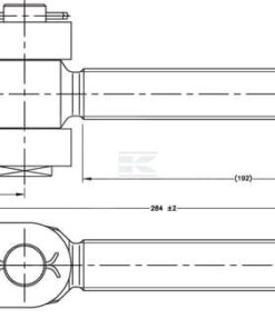 Horquilla articulada tercer punto rosca a dch. M30x3,5 - 32,0 mm