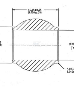 Bola de tercer punto brazo superior Cat.2 Ø28.8/50.6x44.5 mm