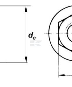 Tuerca hexagonal de brida autoblocante M12x1.75, acero zincado, clase 10, Kramp