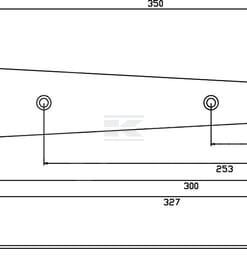 Bisagra en T 14"x350 mm 3 Bisagra en T 14