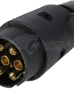 Enchufe de remolque de 7 polos, plástico, 12 V, terminales roscadas