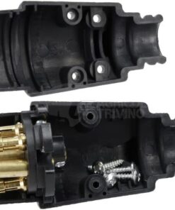 Enchufe de remolque de 7 polos, plástico, 12 V, terminales roscadas