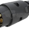 Conector de remolque de 7 polos, plástico, 12 V, terminales roscadas (paquete de 10 uds.)