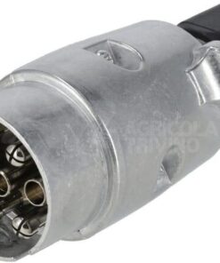 Enchufe de remolque de 7 polos, aluminio, 12 V, terminales roscadas
