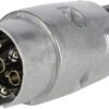 Conector de remolque de 7 polos, aluminio, 12 V, terminales roscadas (paquete de 10 uds.)