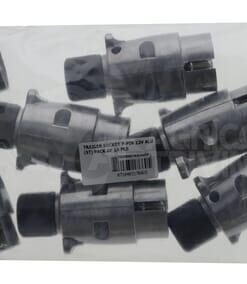 Conector de remolque de 7 polos, aluminio, 12 V, terminales roscadas (paquete de 10 uds.)