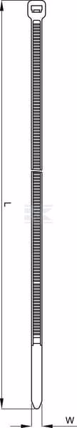 Brida sujetacables 3,6 x 200 mm, amarillo, 100 uds.