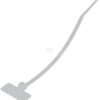 Brida sujetacables y etiqueta 2,5 x 110 mm, blanca, 100 uds.