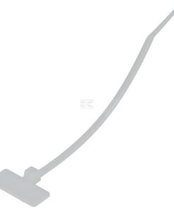Brida sujetacables y etiqueta 2,5 x 110 mm, blanca, 100 uds.