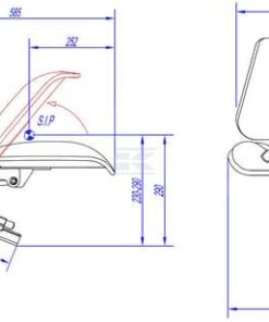 Asiento con suspensión mecánica, en PVC
