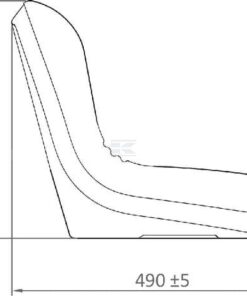 Asiento de PVC negro