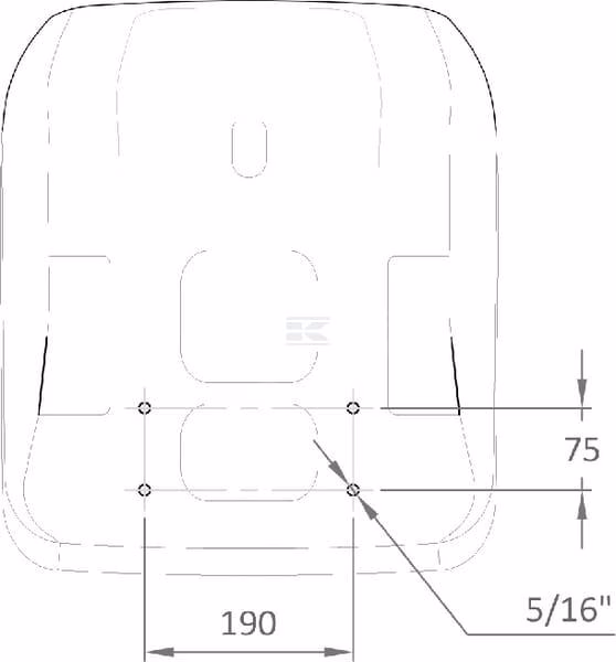 Asiento de PVC negro 3 Asiento de PVC negro
