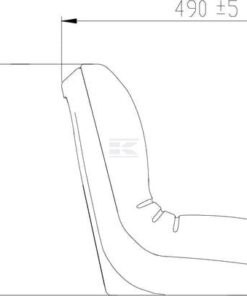 Asiento de PVC negro 10 Asiento de PVC negro