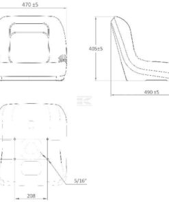 Asiento de PVC negro 8 Asiento de PVC negro