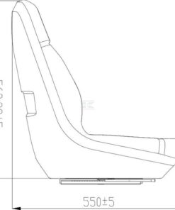 Asiento de PVC negro