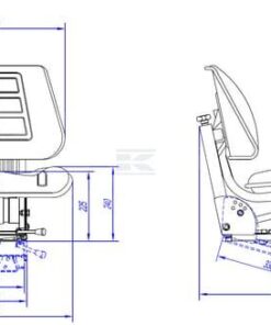 Asiento con suspensión mecánica, en PVC 18 Asiento con suspensión mecánica, en PVC
