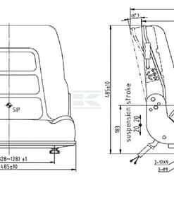 Asiento con suspensión mecánica, para carretilla elevadora
