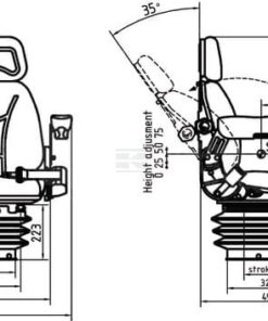 Asiento con suspensión mecánica, textil 5 Asiento con suspensión mecánica, textil