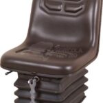 Asiento con suspensión mecánica, en PVC