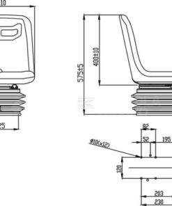 Asiento con suspensión neumática, textil