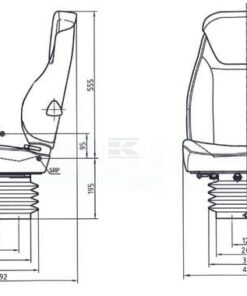 Asiento con suspensión neumática, textil 9 Asiento con suspensión neumática, textil