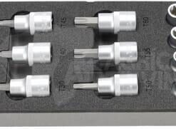Juego de vasos Torx 1/2" 16 piezas