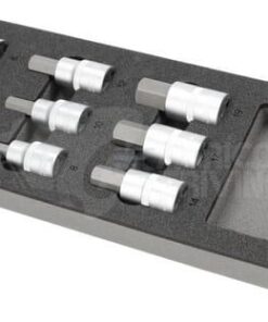 Juego de vasos hexagonales 1/2" 9 piezas