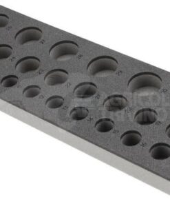 Incrustación de espuma para juego de llaves de vaso 1/2", 24 piezas