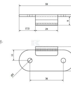 Contraplaca para soporte capó
