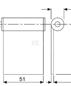 Bisagra puerta con buje dcha. 5 Bisagra puerta con buje dcha.