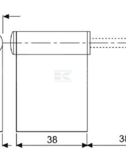Bisagra puerta con perno dcha. 5 Bisagra puerta con perno dcha.