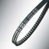 Correa trapezoidal, borde crudo